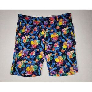 Hreski‎ Performance Golf Shorts Men's Sz 42x11 Crazy Tropical Loud